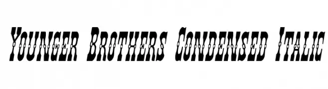 Younger Brothers Condensed Italic  Frei Schriftart Herunterladen