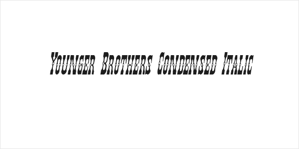 Younger Brothers Condensed Italic Logo