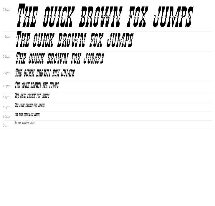 Younger Brothers Condensed Italic Waterfall