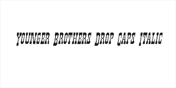 Younger Brothers Drop Caps Italic Logo