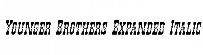 Younger Brothers Expanded Italic  Frei Schriftart Herunterladen