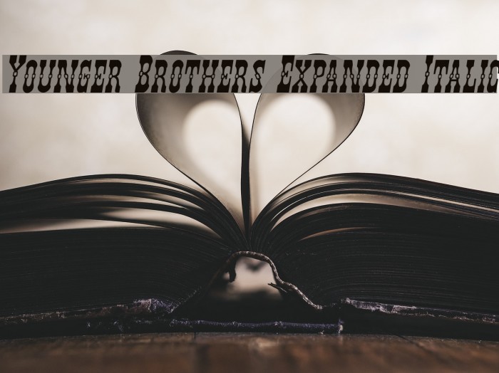 Younger Brothers Expanded Italic Font examples
