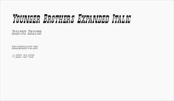 Younger Brothers Expanded Italic Business Card