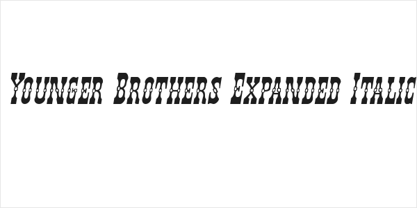 Younger Brothers Expanded Italic Logo