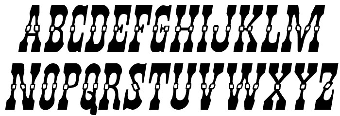 Younger Brothers Expanded Italic Font LOWERCASE