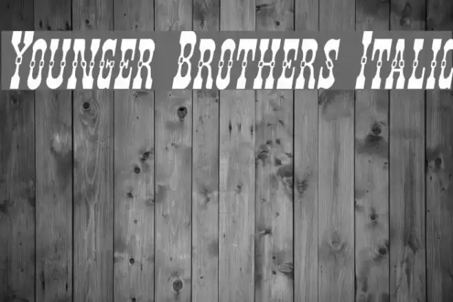 Younger Brothers Italic Font examples