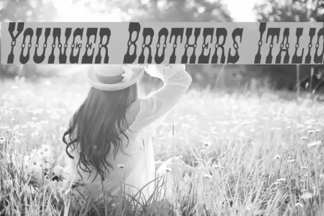Younger Brothers Italic Font examples