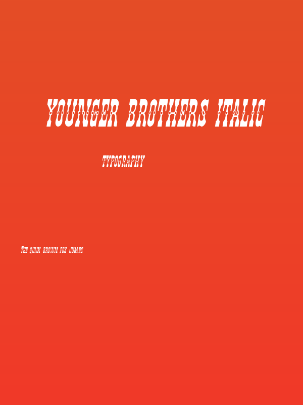 Younger Brothers Italic Poster