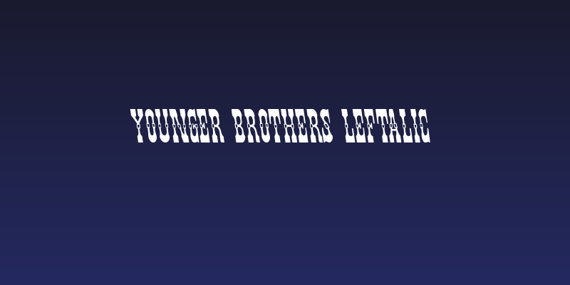 Younger Brothers Leftalic Social Header