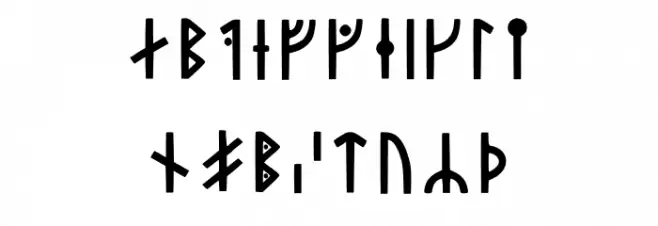 Younger Futhark Danaamy Regular 字体 大写
