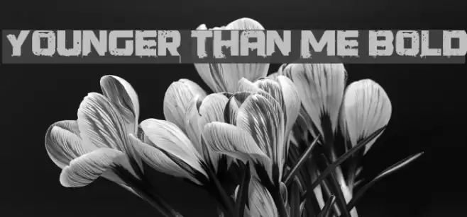 Younger than me Bold Font examples