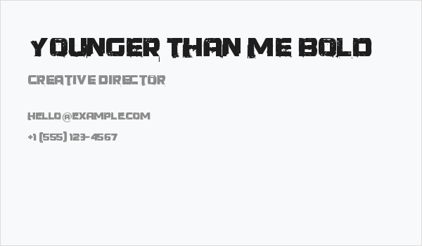 Younger than me Bold Business Card