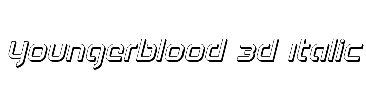 Youngerblood 3D Italic  免费字体下载