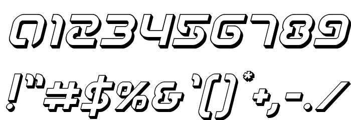 Youngerblood 3D Italic Font OTHER CHARS