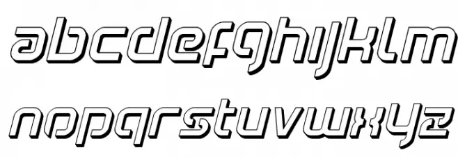 Youngerblood 3D Italic 字体 大写