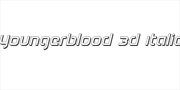 Youngerblood 3D Italic Logo