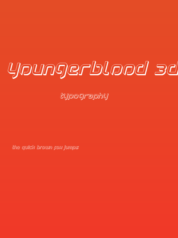 Youngerblood 3D Italic Poster