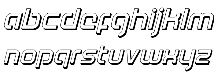 Youngerblood 3D Italic Font LOWERCASE