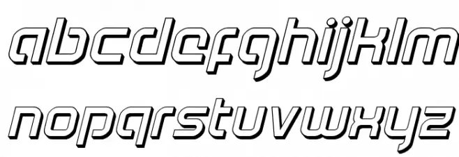 Youngerblood 3D Italic Fuentes MINÚSCULAS