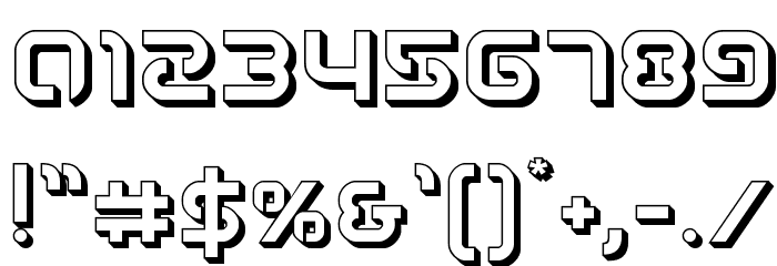 Youngerblood 3D Font OTHER CHARS