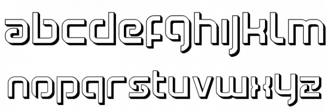 Youngerblood 3D Schriftart Groß