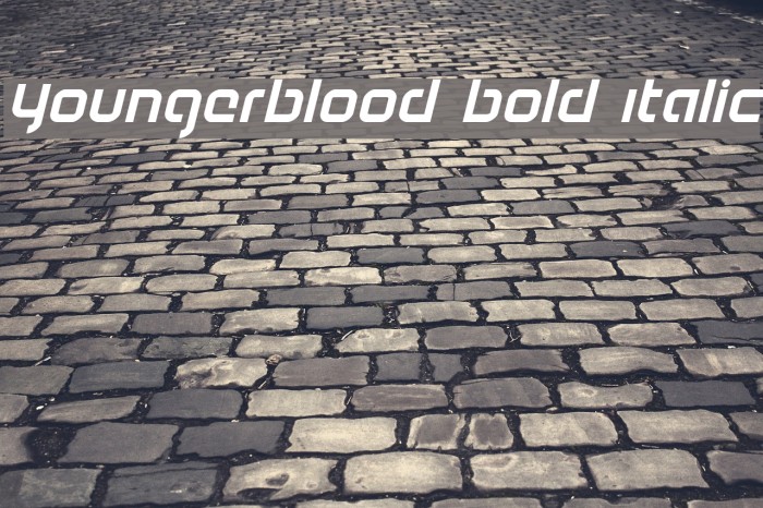 Youngerblood Bold Italic Font examples