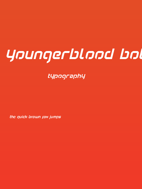 Youngerblood Bold Italic Poster