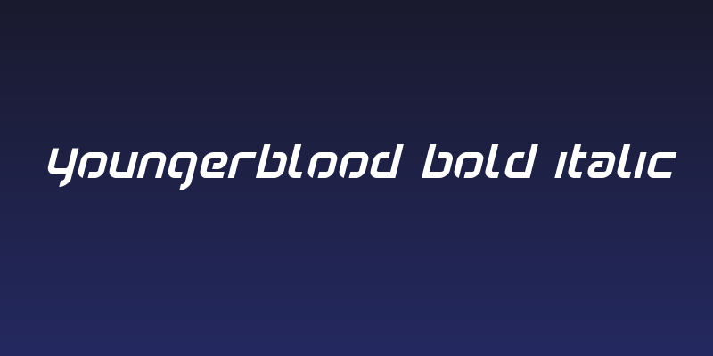 Youngerblood Bold Italic Social Header