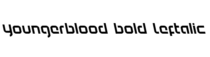 Youngerblood Bold Leftalic  font caratteri gratis