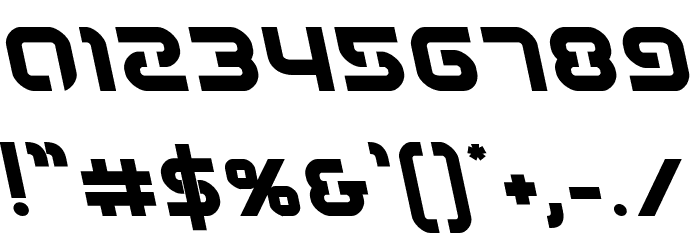 Youngerblood Bold Leftalic Font OTHER CHARS