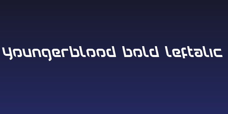Youngerblood Bold Leftalic Social Header