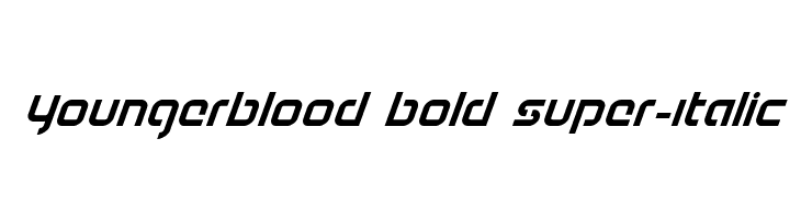 Youngerblood Bold Super-Italic  font caratteri gratis