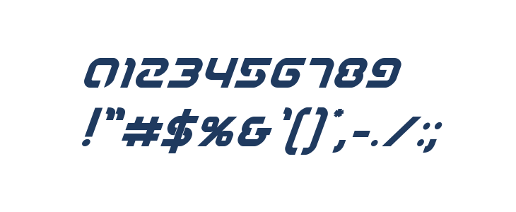 Youngerblood Bold Super-Italic Other Characters