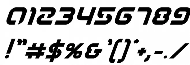 Youngerblood Bold Super-Italic Font OTHER CHARS