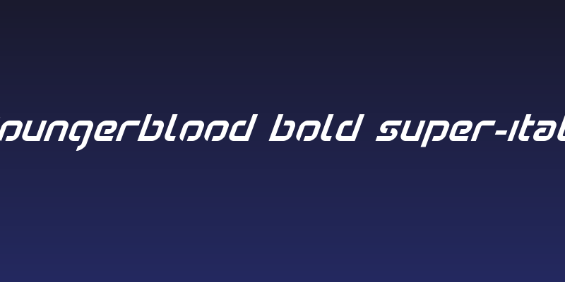 Youngerblood Bold Super-Italic Social Header