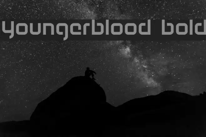 Youngerblood Bold Font examples