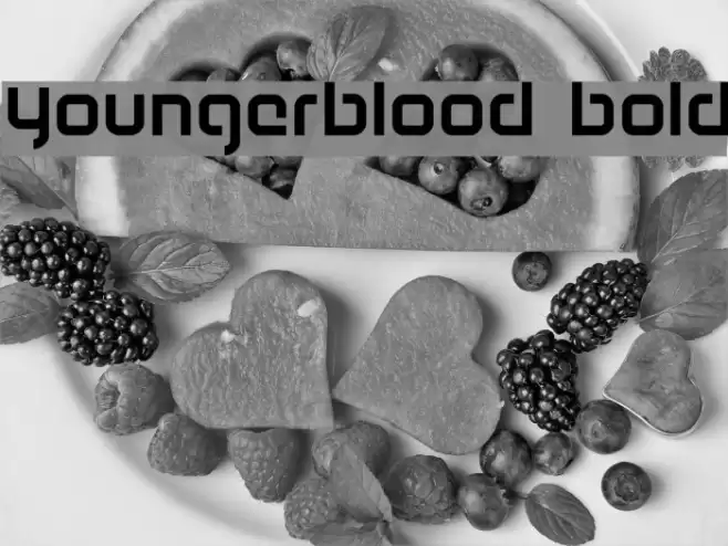 Youngerblood Bold Font examples