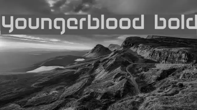 Youngerblood Bold Font examples