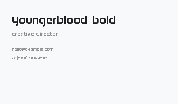 Youngerblood Bold Business Card