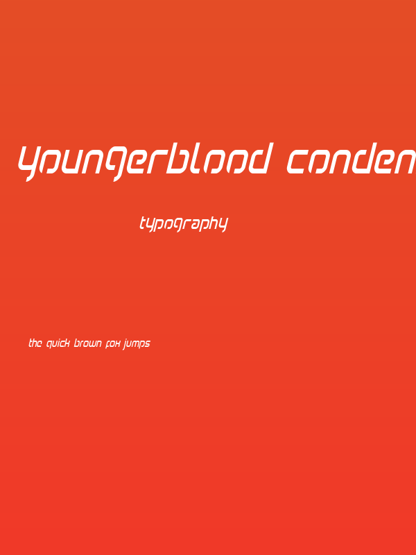 Youngerblood Condensed Italic Poster