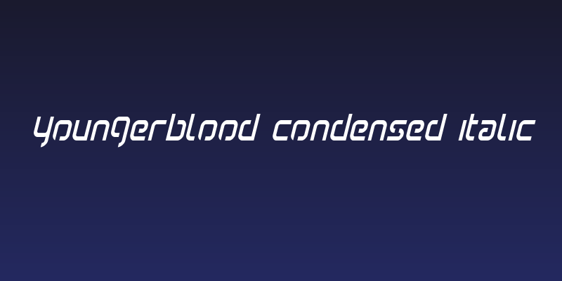 Youngerblood Condensed Italic Social Header