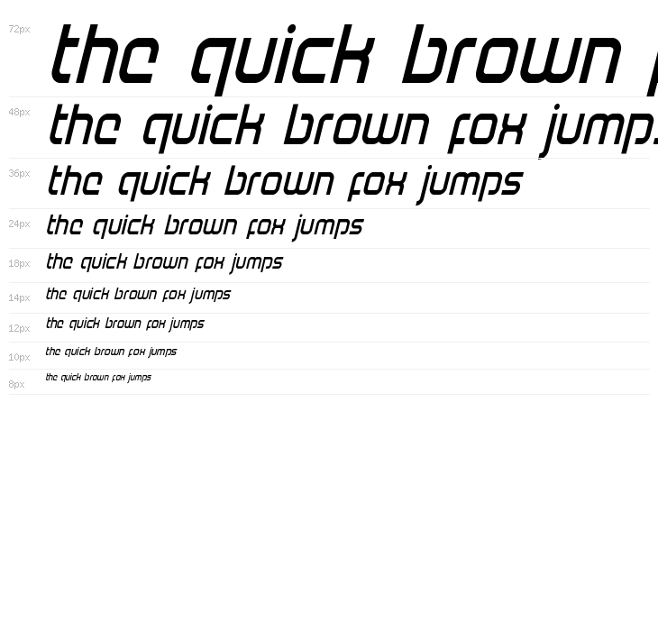 Youngerblood Condensed Italic Waterfall