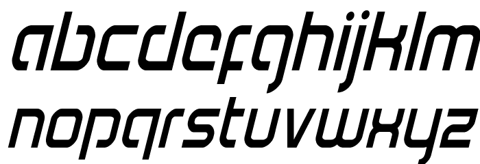 Youngerblood Condensed Italic Font LOWERCASE