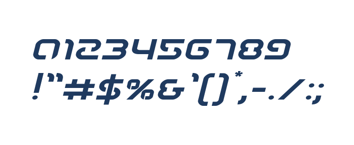 Youngerblood Expanded Italic Other Characters