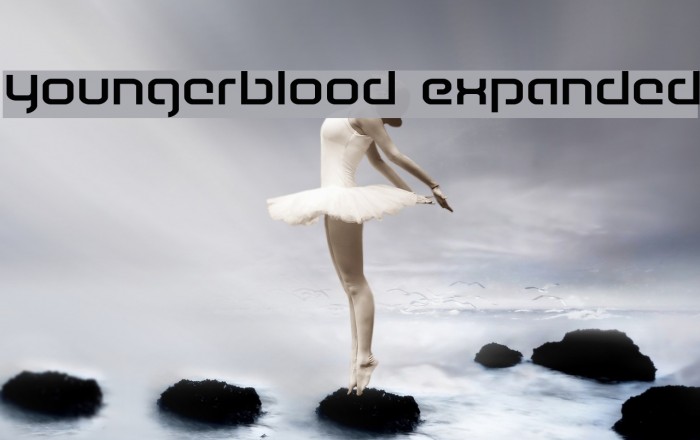 Youngerblood Expanded Font examples