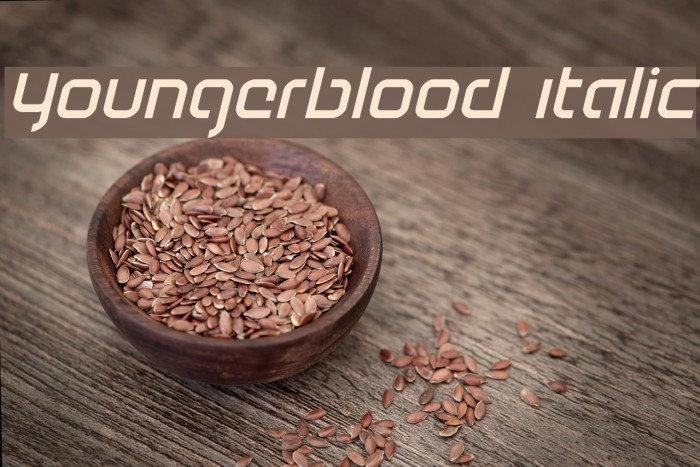 Youngerblood Italic Example 1