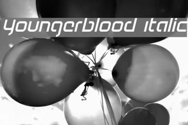 Youngerblood Italic Font examples
