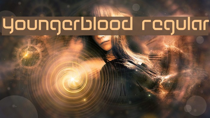 Youngerblood Regular Font examples