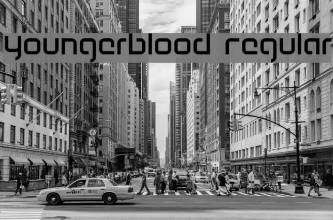 Youngerblood Regular Font examples