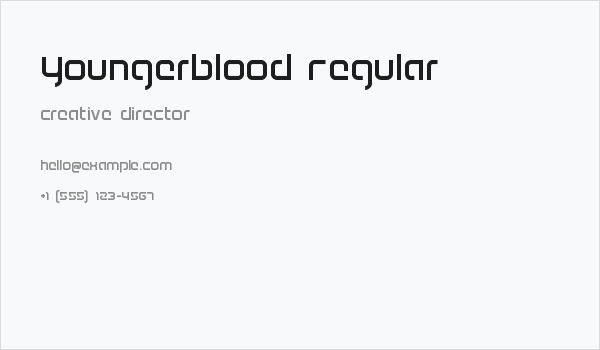 Youngerblood Regular Business Card